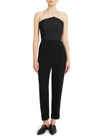 Roland Mouret - Haye Strapless Crepe Jumpsuit at Saks Fifth Avenue